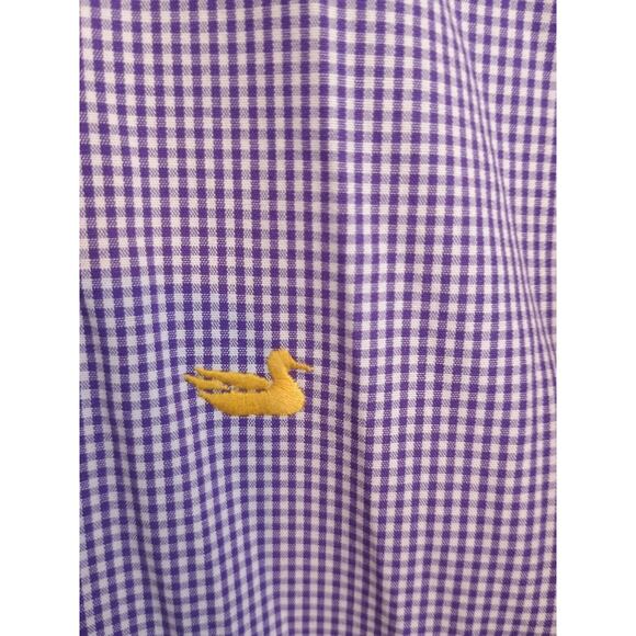 Southern Marsh Shirt Men Size 1 Purple Micro Check Wrinkle Free Button Down Logo - Picture 10 of 13